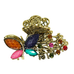 Haargreifer Schmetterlinge Haarklammer Metall Strass 3x2cm bunt gold 5698a Haargreifer Schmetterlinge Haarklammer Metall Strass 3x2cm bunt gold 5698a